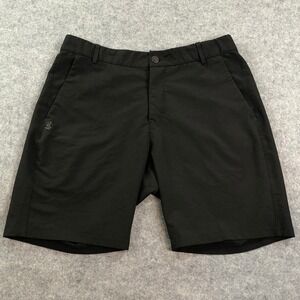 Unrl GOLF Mens Shorts L (34-36) Black Short Sleeve Stretch Performance Pique